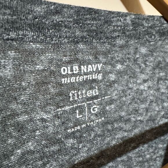 SALE! Gray Old Navy S/S V-Neck Maternity Tee Size L EUC - Picture 7 of 7